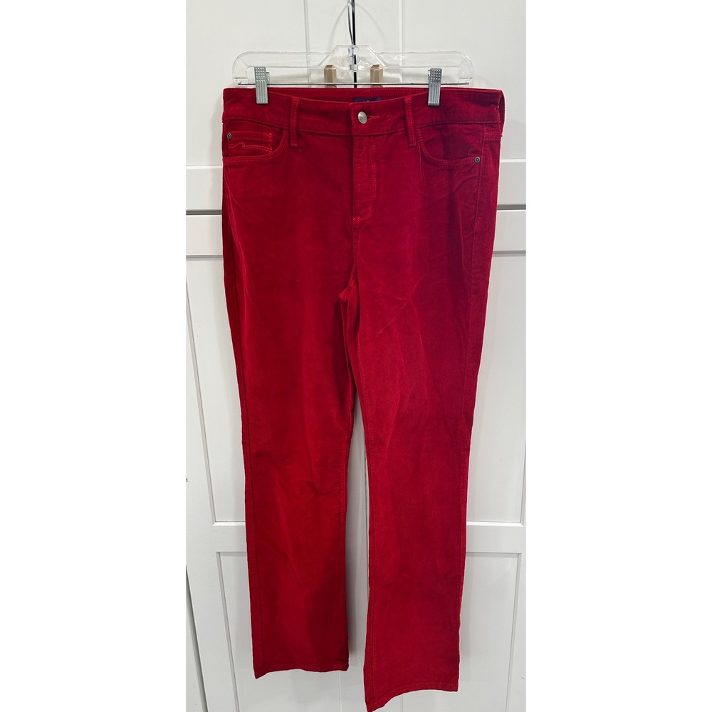 NYDJ Marilyn Straight Red Corduroy Women's Jeans Size 12